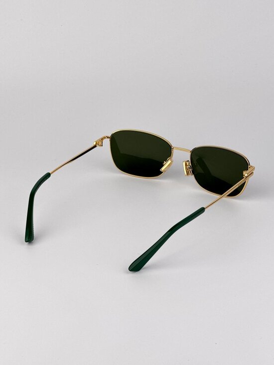 Bottega Veneta Women’s Sunglasses – Gold Green Rectangle (BV1300S 002) main image 7